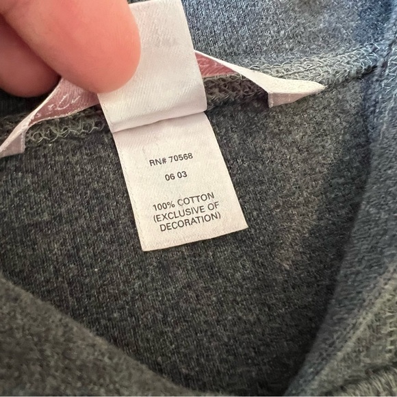 Vintage 2003 VICTORIA’S SECRET Gray Ling Sleeve Pullover Hoodie Logo Snowflake S - Picture 5 of 10